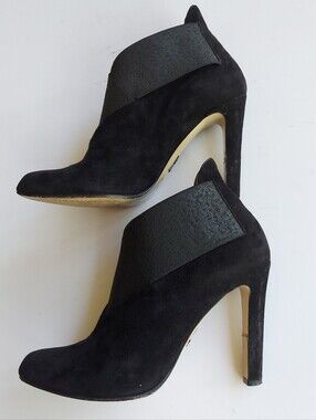 Paul Andrew Black Suede Ankle Boots, Size 38.5